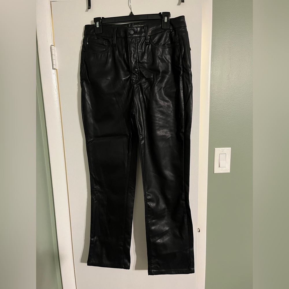 Judy Blue Black Faux Leather Pants - Large